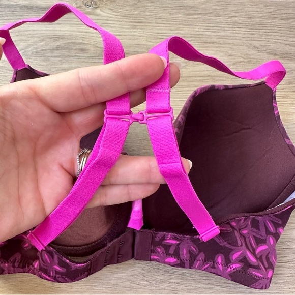 NWT Auden Purple and Pink Floral Bra and Panty Set size 34DD | XS - Picture 3 of 5